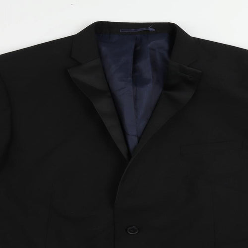 NEXT Mens Black Polyester Jacket Suit Jacket Size 46 Regular