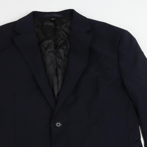 Autograph Mens Blue Wool Jacket Suit Jacket Size 42 Regular