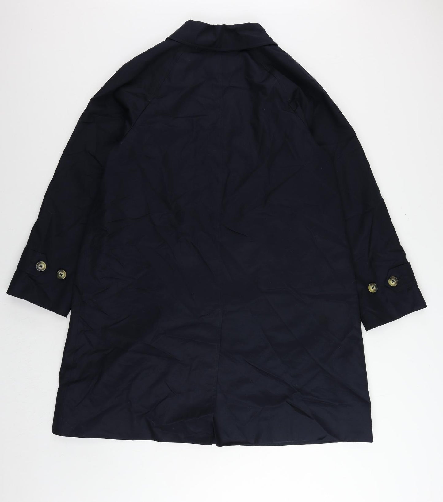 Marks and Spencer Womens Blue Overcoat Coat Size 14 Button