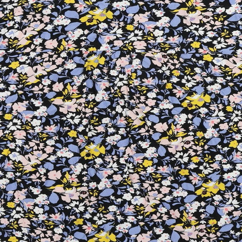 Marks and Spencer Womens Multicoloured Floral Viscose Basic Blouse Size 22 V-Neck