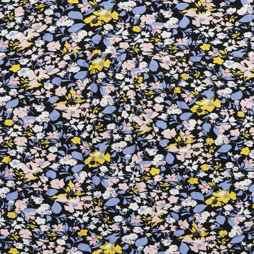 Marks and Spencer Womens Multicoloured Floral Viscose Basic Blouse Size 22 V-Neck