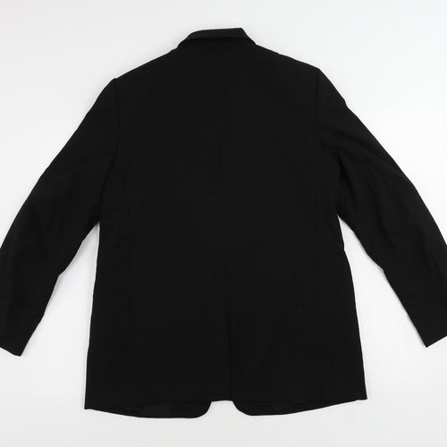 H&M Womens Black Jacket Blazer Size M Button