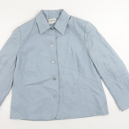 Smith Collection Womens Blue Jacket Blazer Size 20 Button