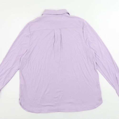 Autograph Womens Purple Modal Pullover Sweatshirt Size 16 Zip