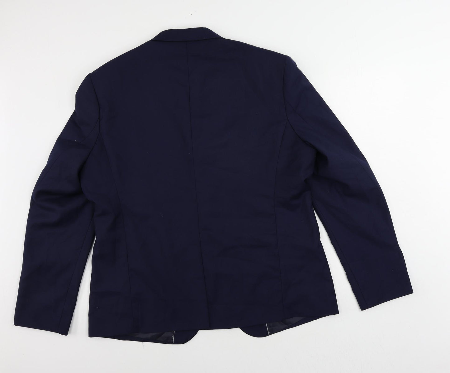 Kudoro Mens Blue Polyester Jacket Suit Jacket Size 48 Regular