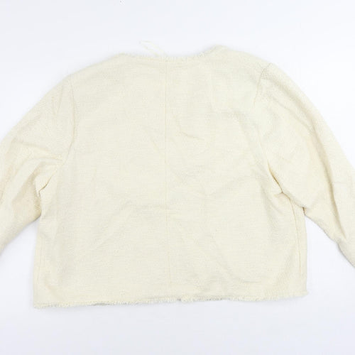 Marks and Spencer Womens Ivory Jacket Blazer Size 20 - Open