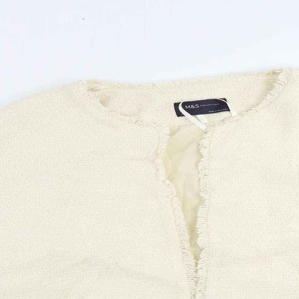 Marks and Spencer Womens Ivory Jacket Blazer Size 20 - Open