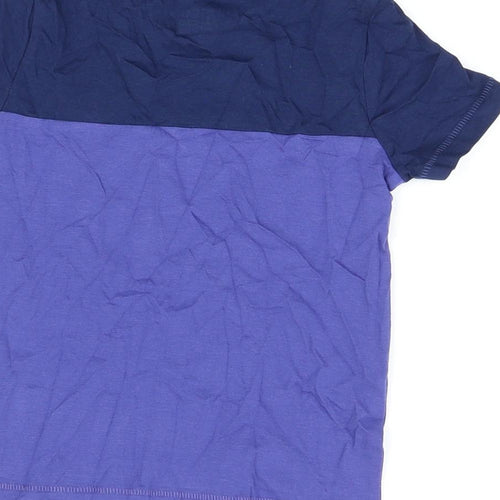 Marks and Spencer Boys Purple Cotton Basic T-Shirt Size 3-4 Years Round Neck Pullover