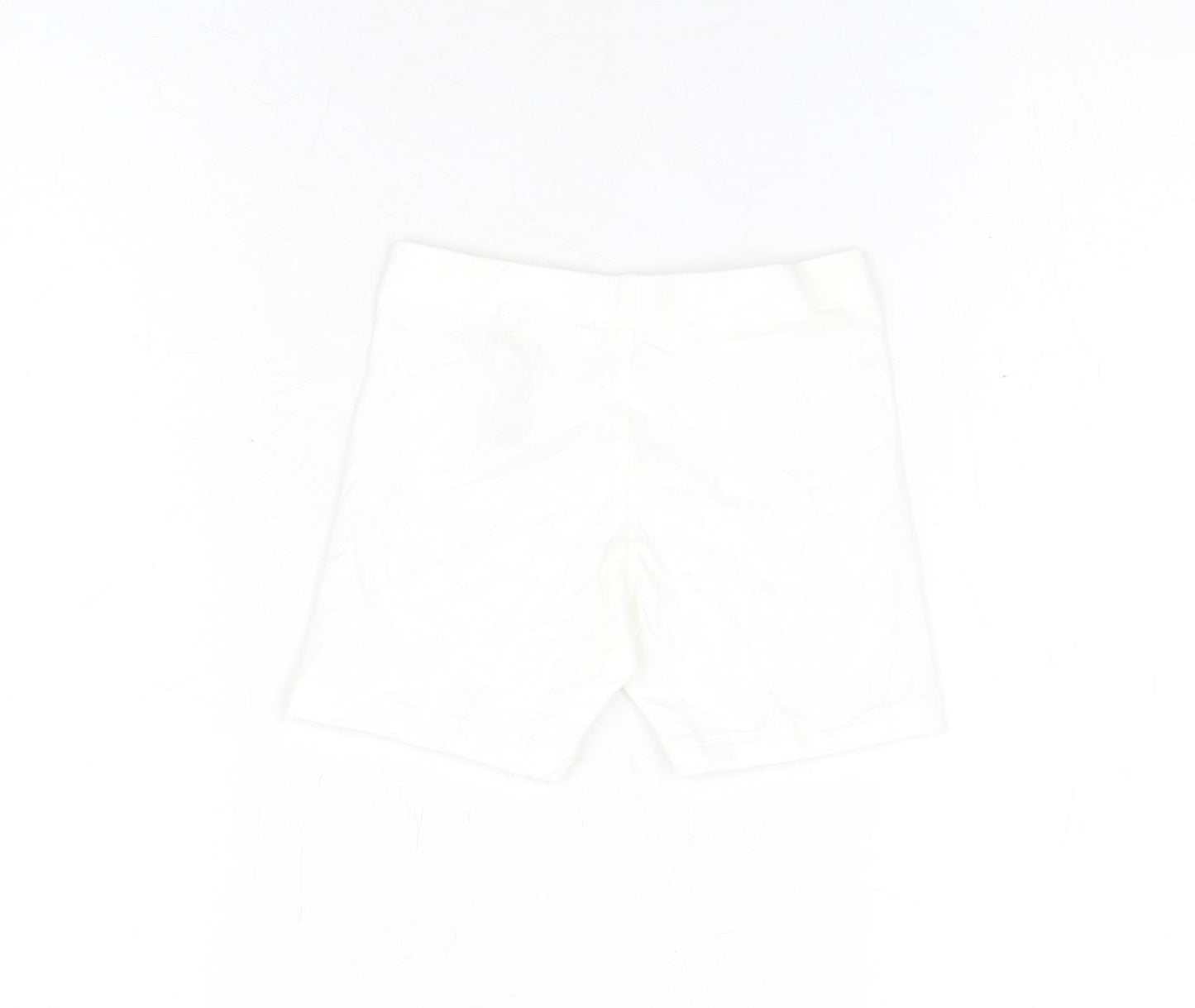 Marks and Spencer Girls White Cotton Biker Shorts Size 3-4 Years Regular