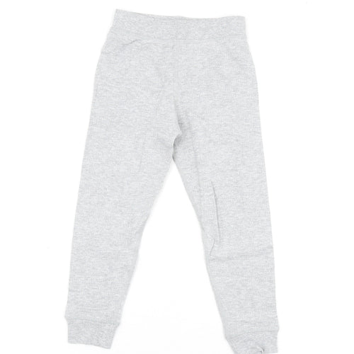 Marks and Spencer Girls Grey Cotton Pedal Pusher Trousers Size 3-4 Years Regular Pullover - Thermal Legging