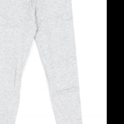 Marks and Spencer Girls Grey Cotton Pedal Pusher Trousers Size 3-4 Years Regular Pullover - Thermal Legging