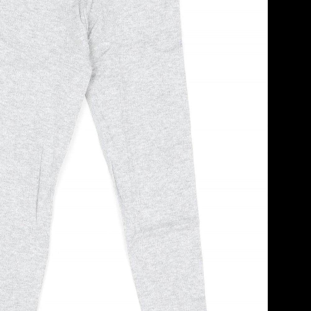 Marks and Spencer Girls Grey Cotton Pedal Pusher Trousers Size 3-4 Years Regular Pullover - Thermal Legging
