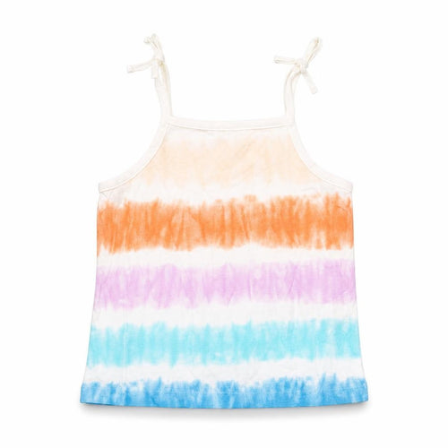 Marks and Spencer Girls Multicoloured Geometric Cotton Basic T-Shirt Size 3-4 Years Square Neck Pullover - Tie Dye