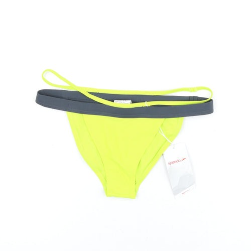 Speedo Womens Yellow Polyamide Swim Bottom Size M