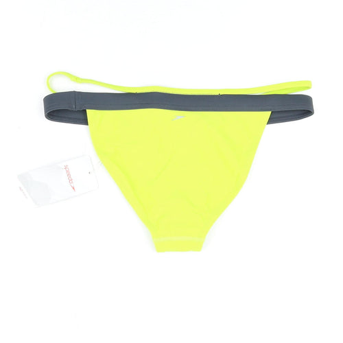 Speedo Womens Yellow Polyamide Swim Bottom Size M