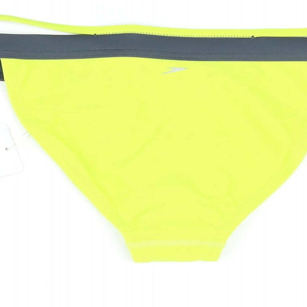 Speedo Womens Yellow Polyamide Swim Bottom Size M