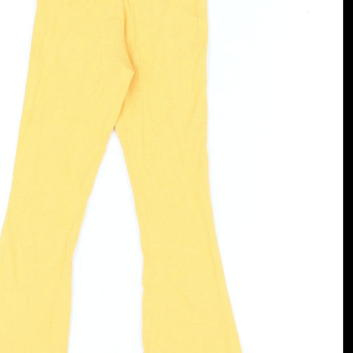 Marks and Spencer Girls Orange Cotton Pedal Pusher Trousers Size 3-4 Years Regular Pullover