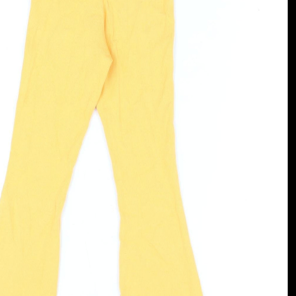 Marks and Spencer Girls Orange Cotton Pedal Pusher Trousers Size 3-4 Years Regular Pullover