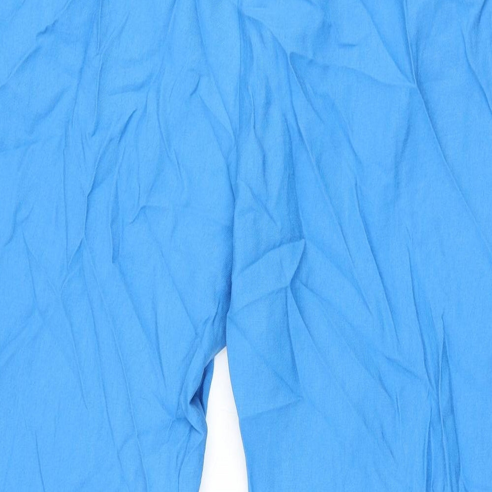 Marks and Spencer Womens Blue Polyester Trousers Size 18 L29 in Regular Drawstring