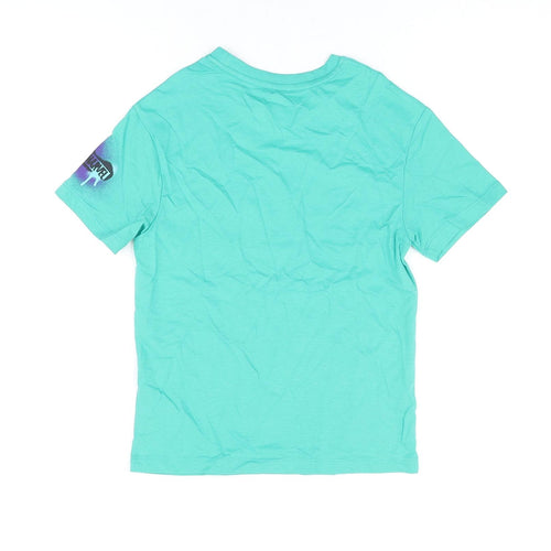 Marks and Spencer Boys Green Cotton Basic T-Shirt Size 7-8 Years Round Neck Pullover - The Hulk, Marvel