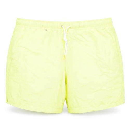 Marks and Spencer Mens Yellow Polyester Bermuda Shorts Size 2XL Regular Drawstring - Swim Shorts