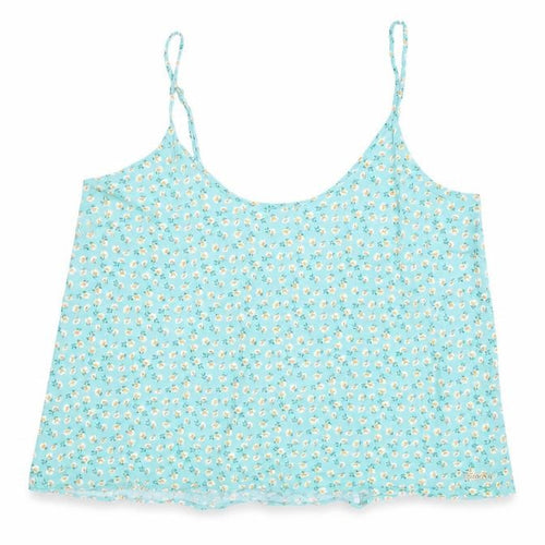 Marks and Spencer Womens Green Floral Viscose Camisole T-Shirt Size 14 Scoop Neck