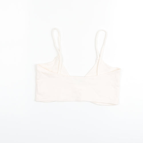 Missguided Womens Pink Polyester Cropped Tank Size 12 V-Neck