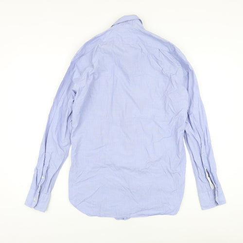 J.CREW Mens Blue Cotton Button-Up Size S Collared Button