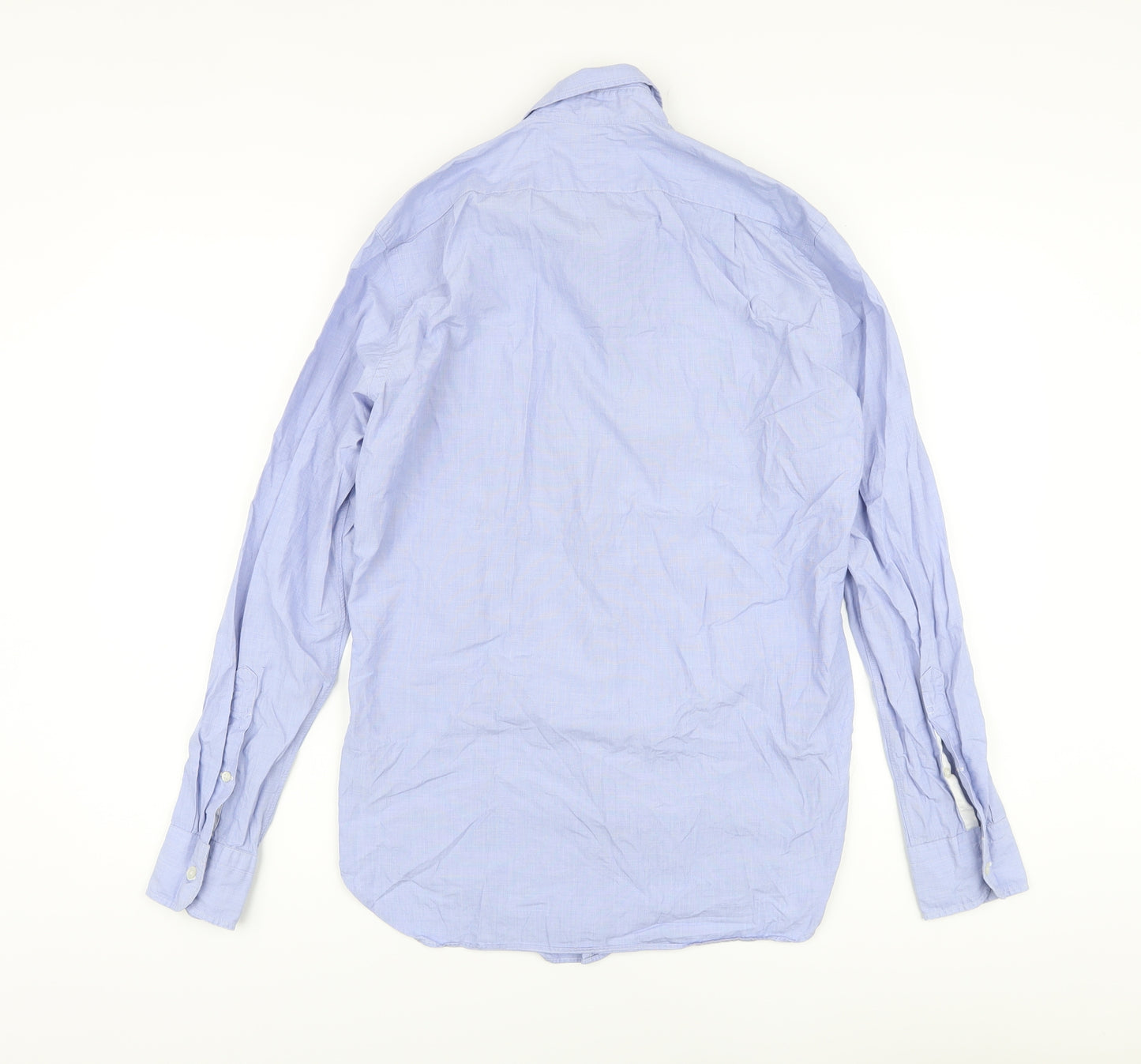 J.CREW Mens Blue Cotton Button-Up Size S Collared Button