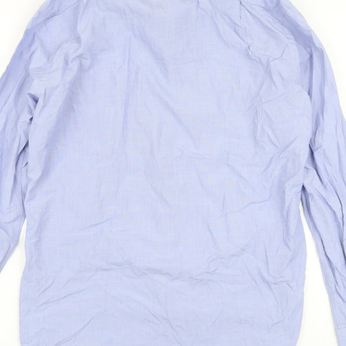 J.CREW Mens Blue Cotton Button-Up Size S Collared Button