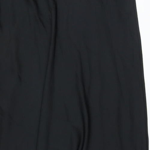 Marks and Spencer Womens Black Polyester A-Line Skirt Size 22 Button