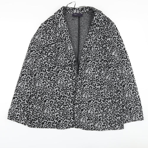 Marks and Spencer Womens Grey Animal Print Jacket Size 14