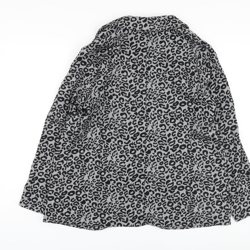 Marks and Spencer Womens Grey Animal Print Jacket Size 14