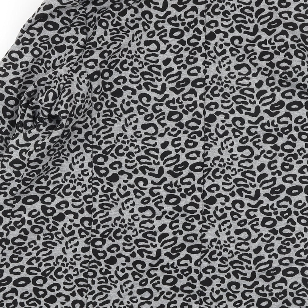 Marks and Spencer Womens Grey Animal Print Jacket Size 14