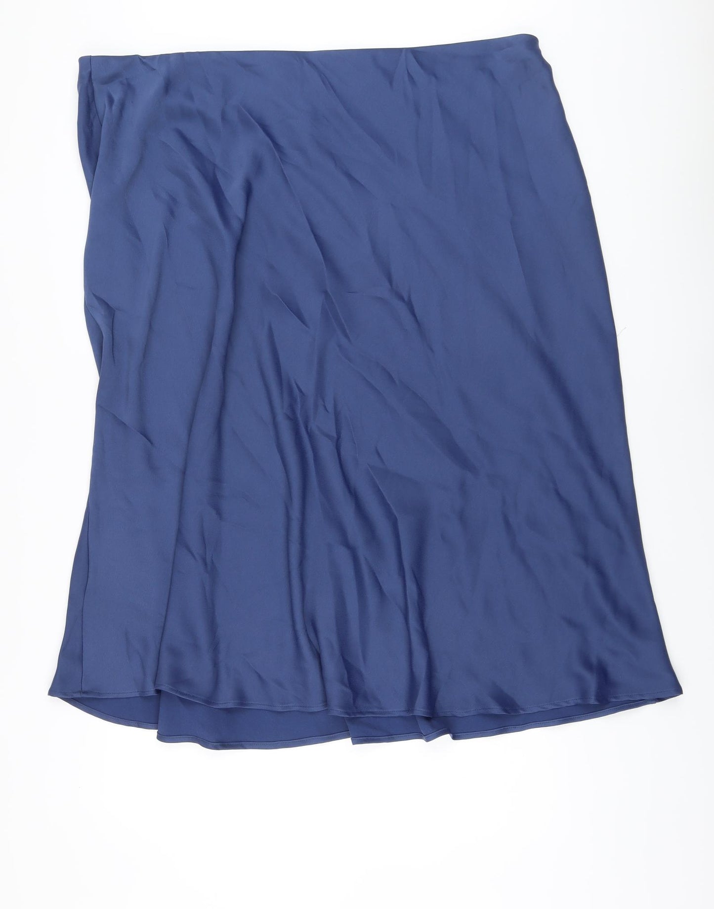 Marks and Spencer Womens Blue Polyester A-Line Skirt Size 24