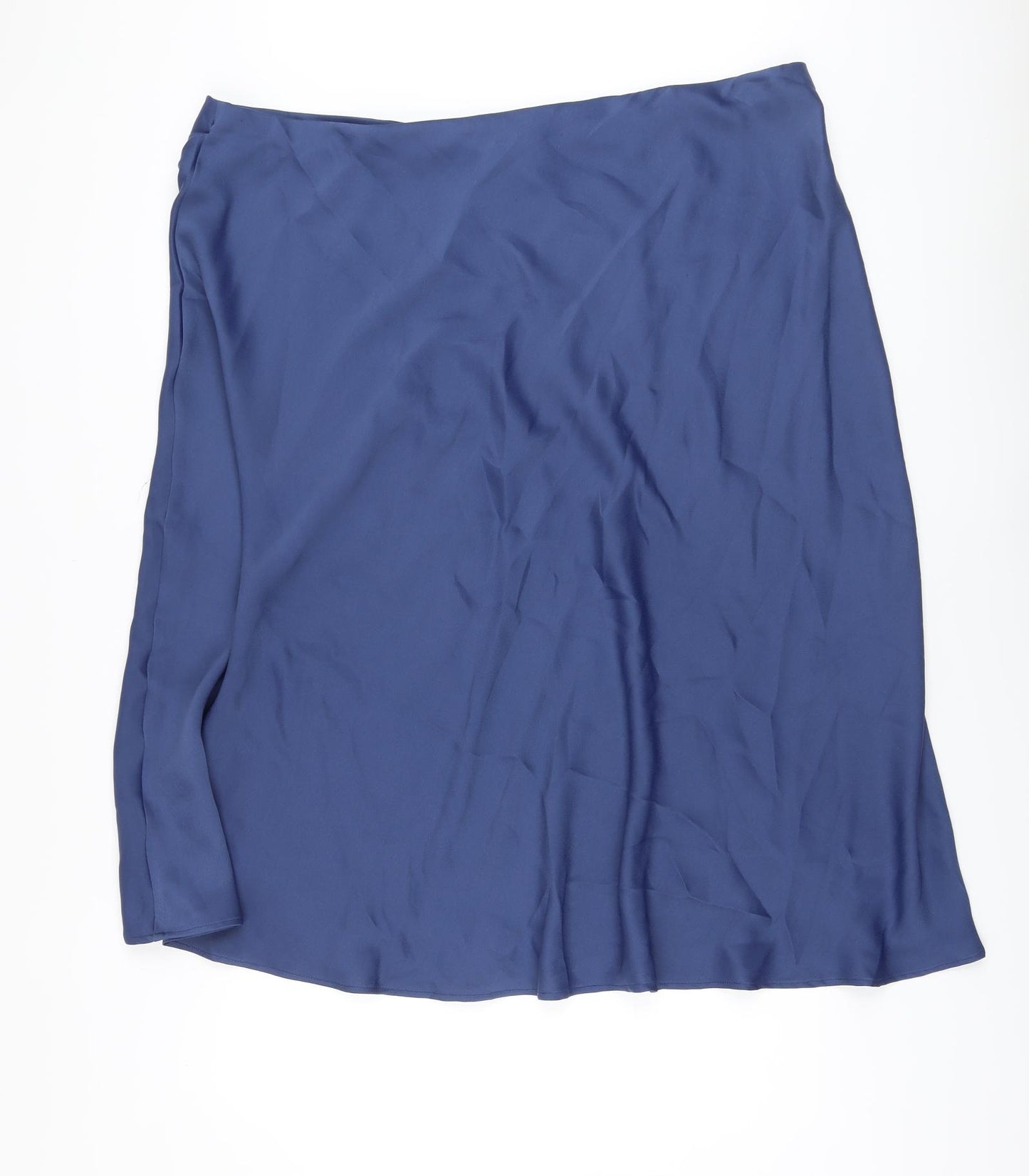Marks and Spencer Womens Blue Polyester A-Line Skirt Size 24