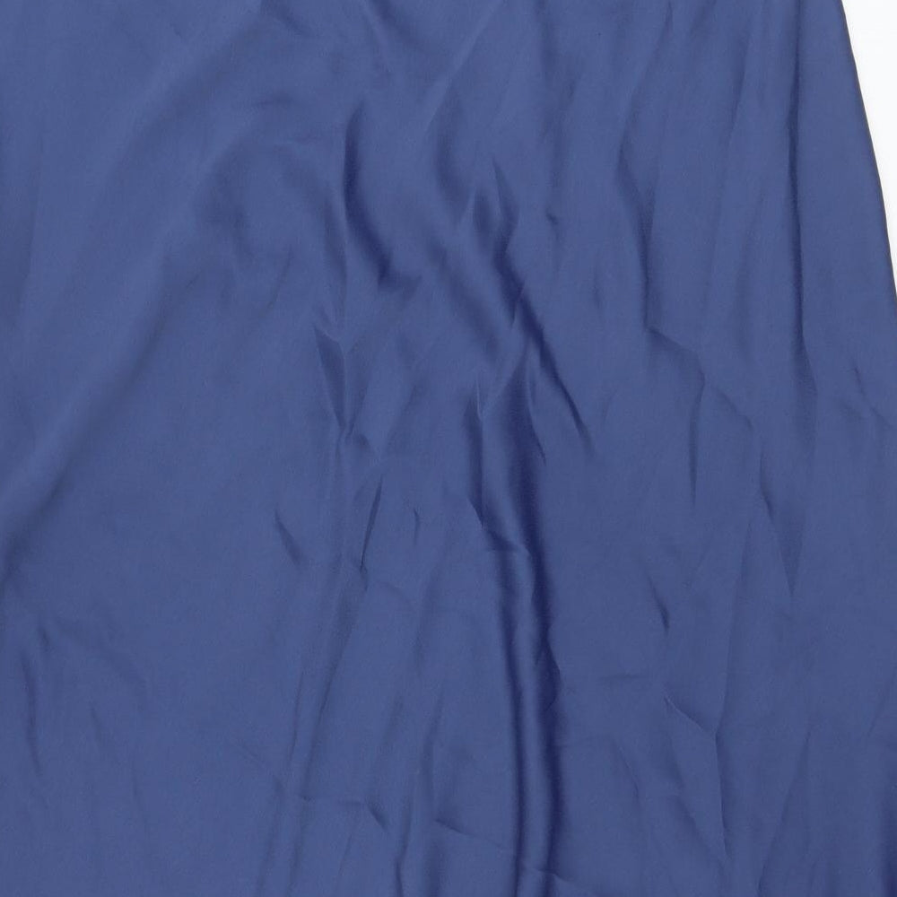 Marks and Spencer Womens Blue Polyester A-Line Skirt Size 24