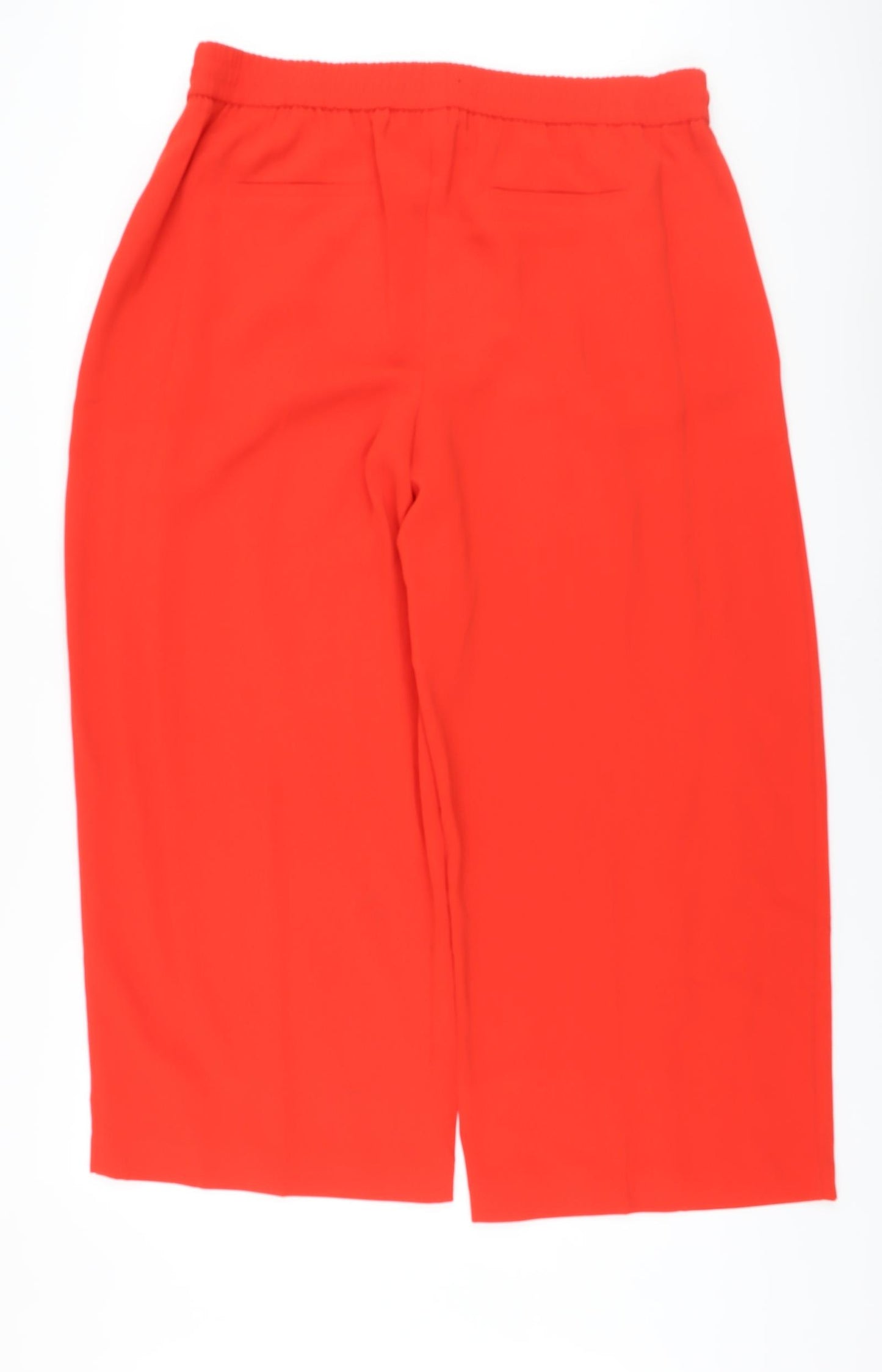 Marks and Spencer Womens Red Polyester Trousers Size 20 L26 in Regular Drawstring