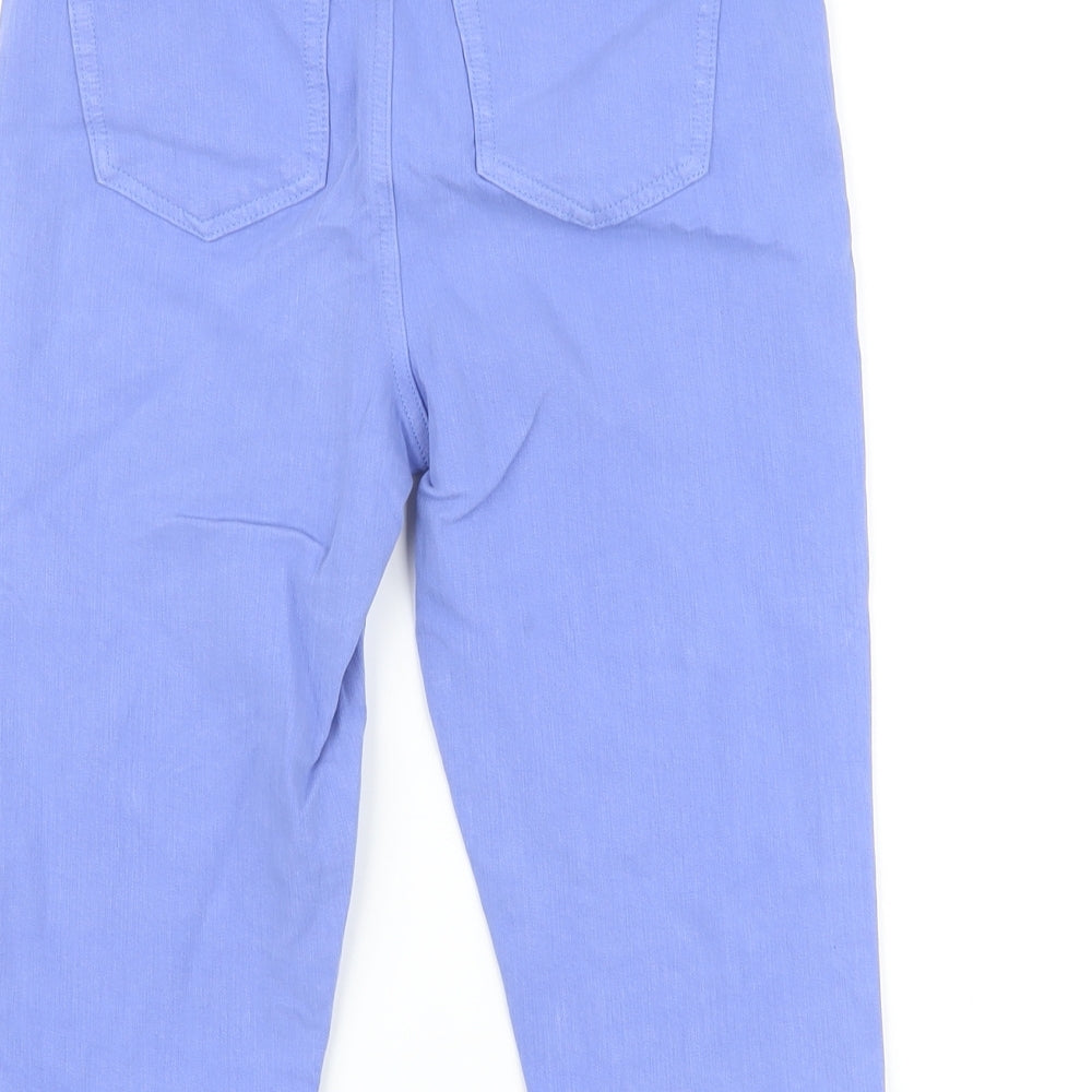 Marks and Spencer Womens Purple Cotton Bermuda Shorts Size 10 L14 in Regular Button