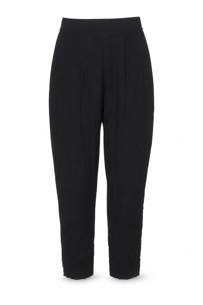 Marks and Spencer Womens Black Viscose Trousers Size 6 L27 in Regular