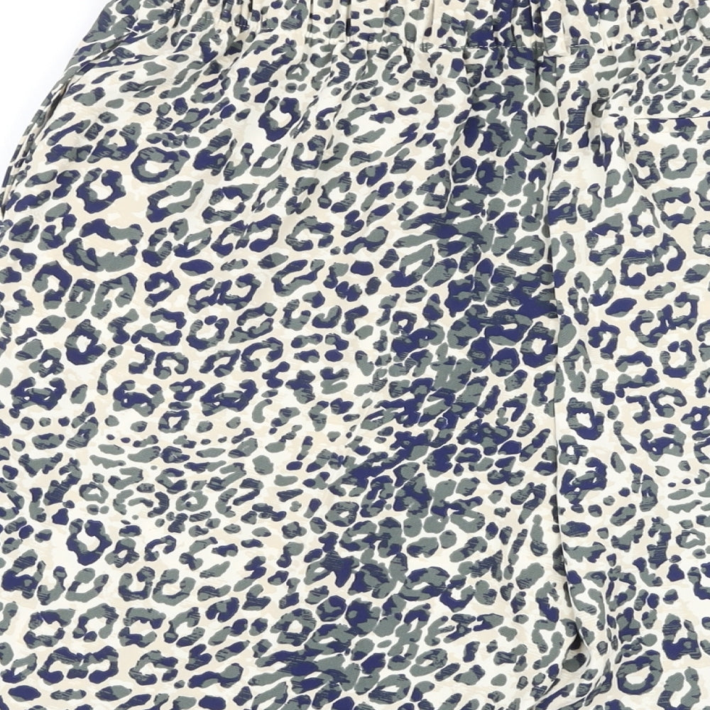 Marks and Spencer Womens Multicoloured Animal Print Polyester Basic Shorts Size 16 L10 in Regular Pull On