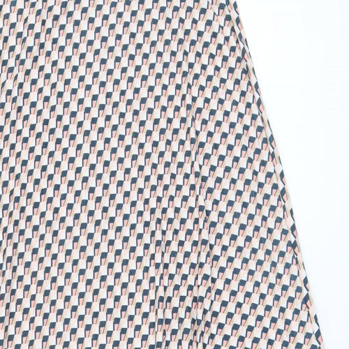 Marks and Spencer Womens Multicoloured Geometric Polyester A-Line Skirt Size 8