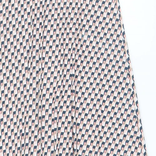 Marks and Spencer Womens Multicoloured Geometric Polyester A-Line Skirt Size 8