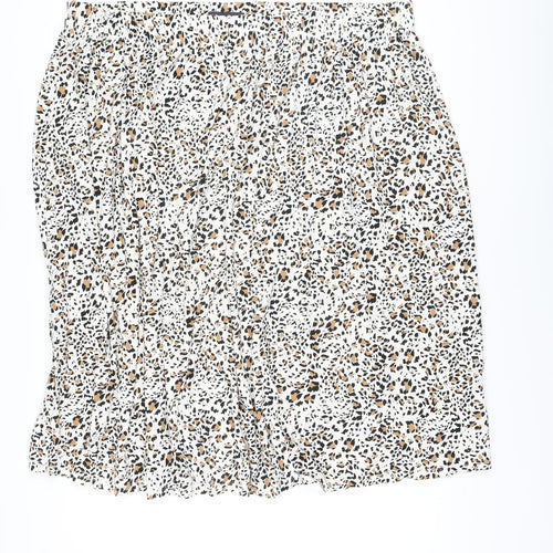 Marks and Spencer Womens Multicoloured Animal Print Viscose A-Line Skirt Size 24