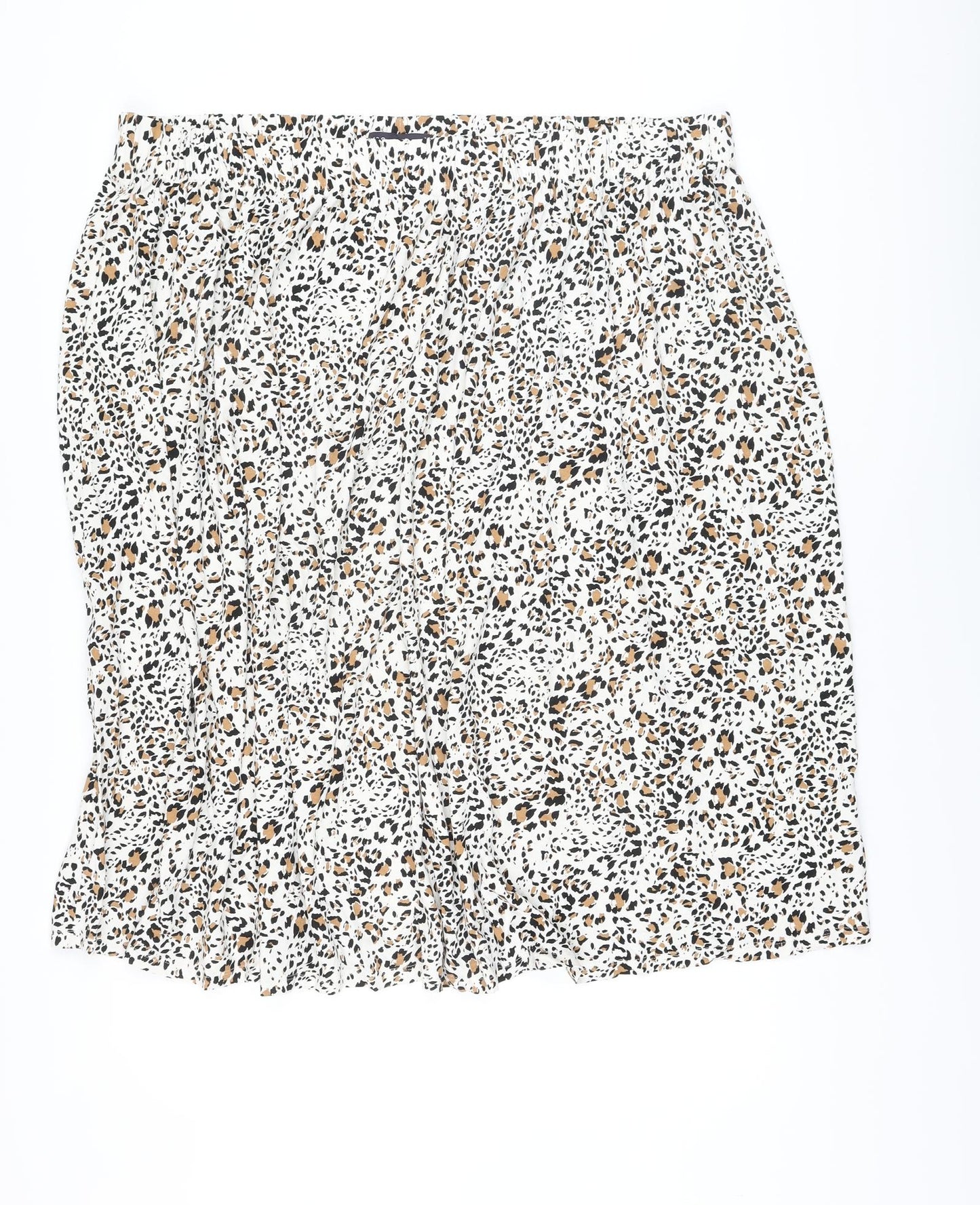 Marks and Spencer Womens Multicoloured Animal Print Viscose A-Line Skirt Size 24