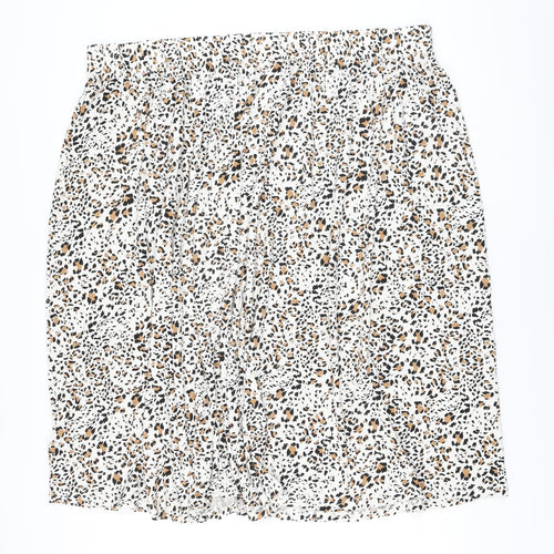 Marks and Spencer Womens Multicoloured Animal Print Viscose A-Line Skirt Size 24
