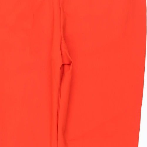 Marks and Spencer Womens Red Polyester Trousers Size 20 L26 in Regular Zip