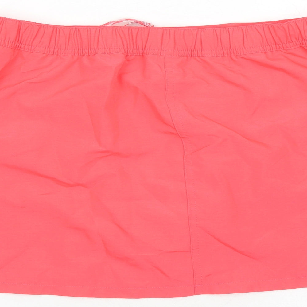 Quechua Womens Pink Polyester Athletic Skort Size 14 Regular Drawstring - Elasticated Waist Pockets