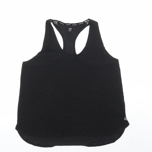 GOODMOVE Womens Black Lyocell Basic Tank Size 18 Round Neck Pullover
