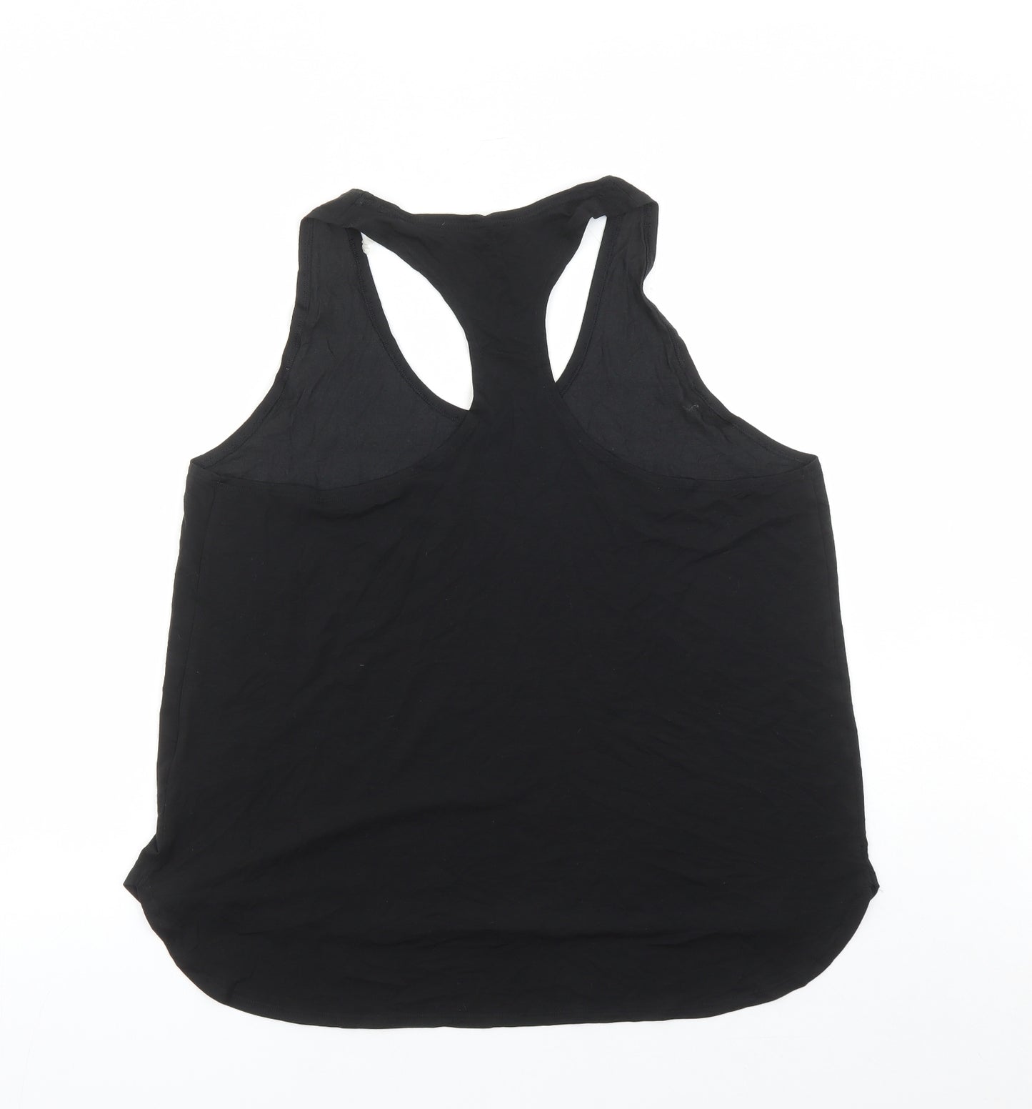 GOODMOVE Womens Black Lyocell Basic Tank Size 18 Round Neck Pullover